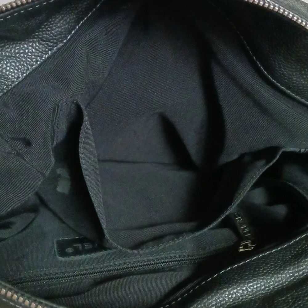 Chanel Black Caviar Leather Hobo W Chain Strap Bag.